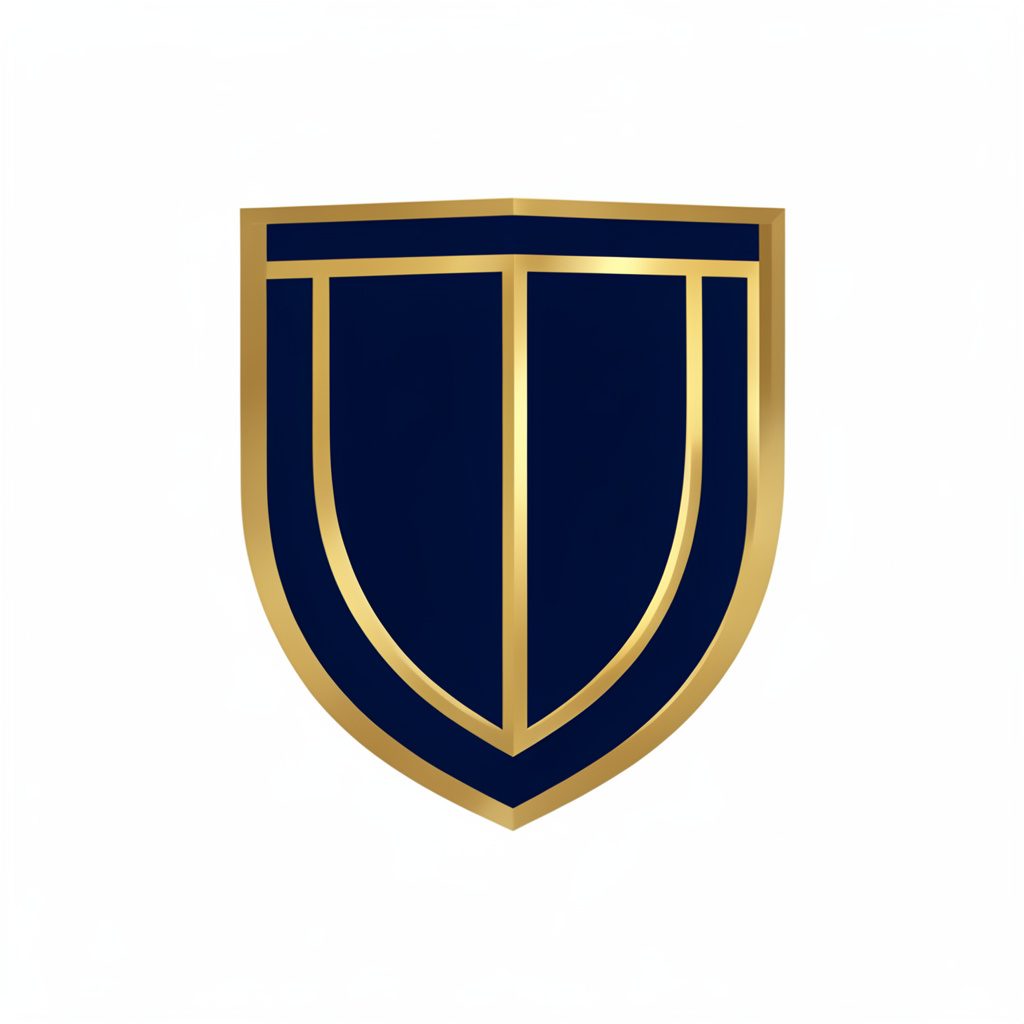 IEEE AVSS emblem in deep navy and gold, featuring a stylized shield motif against a clean white background
